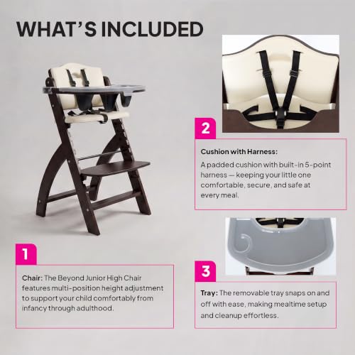 Image of Abiie Beyond Junior Convertible Wooden High Chair with Removable Tray