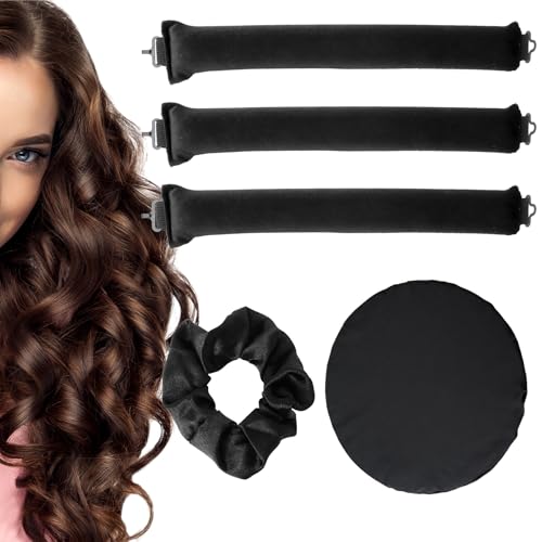 GZRXIOUS 3 Pièces Boucle Sans Chaleur, Bigoudis Sans Chaleur de Sommeil Doux Overnight Heatless Hair Curlers Boudin Cheveux avec Crochets pour Tous Les Types de Cheveux