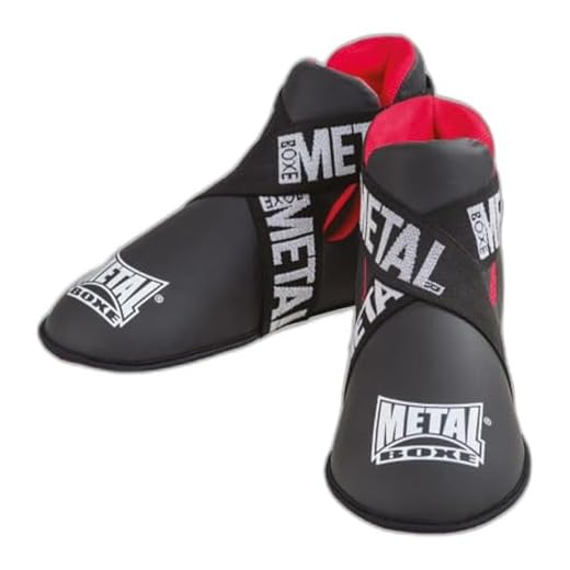 Metal Boxe Protège-pieds Noir Taille XXL