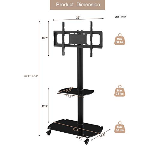 Soporte móvil regulable en altura y ángulo para TVs de 32-65'' miniatura 2