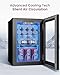 Feelfunn 24 Cans Beverage Refrigerator Cooler - Mini Fridge with Digital Temperature Control, Soda Wine Beer Drink Fridge - Small Refrigerator for Office Home Bedroom Dorm Bar, Black