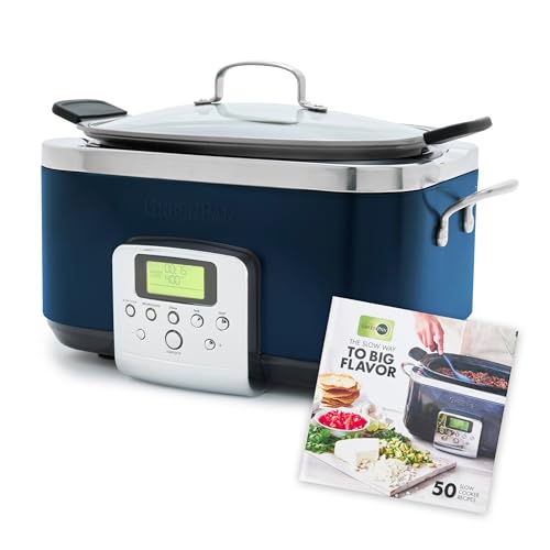 GreenPan Elite 8-in-1 Programmable 6 Quart Electric Slow Cooker, GlassLid