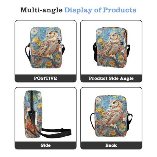 Owl Flowers messenger bags Crossbody Bags For Women Casual Everyday Purse Adjustable Strap for Casual work4