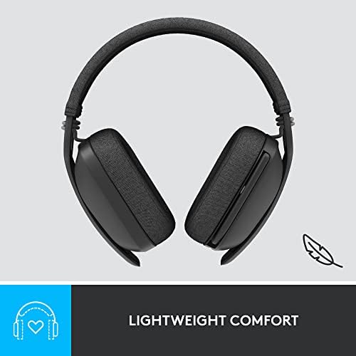 Logitech Zone Vibe 125 Wireless Headphones with Noise-Cancelling Microphone, Bluetooth, USB-A Receiver; Works with Zoom, Google Voice, Google Meet, Mac/PC - Grey