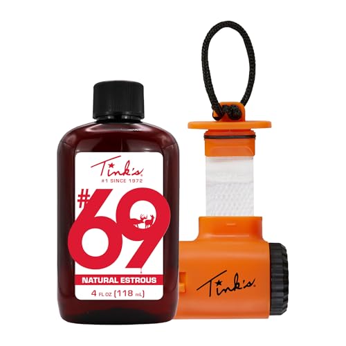 TINK'S #69 Doe-in-Rut 4 oz Buck Lure & Scent Reel Combo Pack | Hunting Lure/Attractant | Advanced Deer Lure