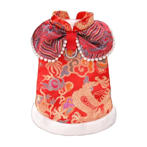 子犬コート小型犬から大型犬用厚いコート中国の春祭りの衣装少年少女屋内と屋外での使用冬の犬のアパレル