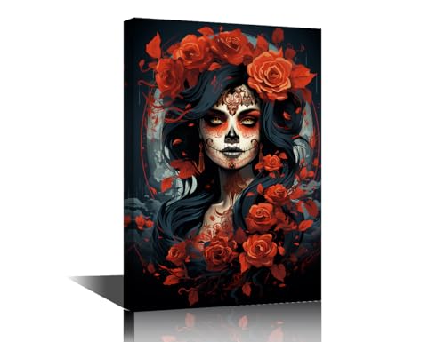 Calavera crâne mexicain tableau déco grand format 61x91cm pour chambre