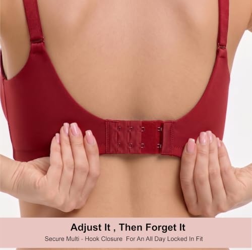 Image of Women's Pure Cotton Blend Lightly Padded Bra (Pack of 3) | Full Coverage Wirefree T-Shirt Bra | Soft Breathable Everyday Bra | Adjustable Straps | Comfortable Multicolor Bra