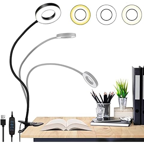USB Reading Light, SUNNEST 3 Light Modes 10 Dimmable Brightness 48 LED Adjustable Clip Light, Book Light for Reading Studying Working Cover