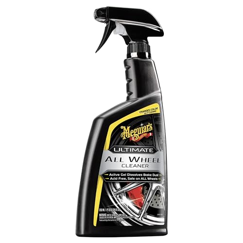 Meguiar\'s G180124EU Ultimate All Wheel Cleaner Felgenreiniger, Reinigt alle Felgenoberflächen, Entfernt Bremsstaub und Schmutz, PH-Neutral, 709ml