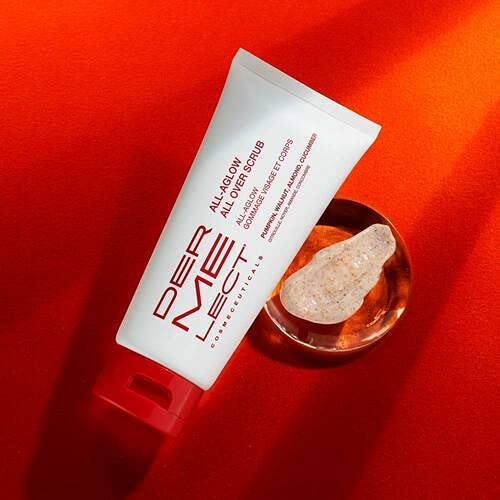 Dermelect All-Aglow All Over Scrub- Gentle Antioxidant Pumpkin Exfoliator For Face + Body, Resurfaces, Smooths, Softens & Brightens, Perfect For Dullness, Flaky Rough Skin, Dryness Clogged Pores 3.3 Oz #TOP6