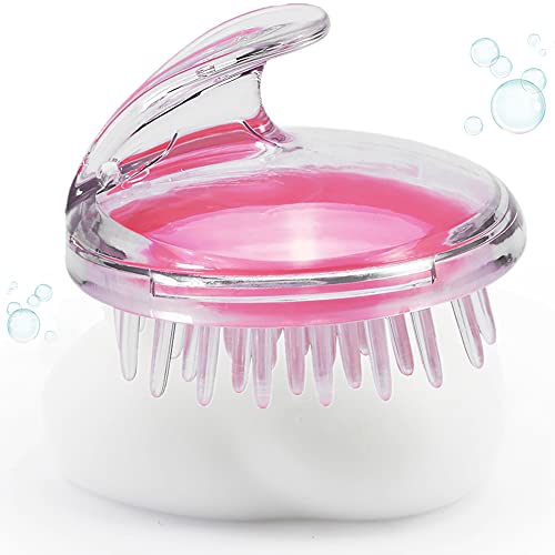Massaggiatore Cuoio Capelluto Bagnato e Secco, Spazzola per Capelli in Silicone Shampoo Brush, Assistenza sanitaria Spazzola della Doccia del Bagno Pulizia profonda e Esfoliazione Delicata (Rosa)