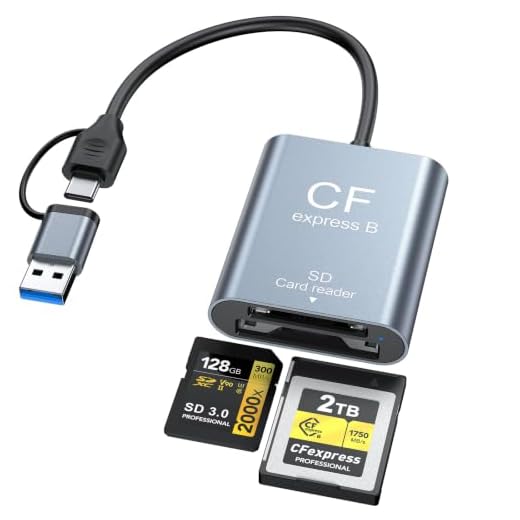 CFexpress Type B & SD Card Reader 2IN1 USB-C + USB-A Dual Slot Card Reader