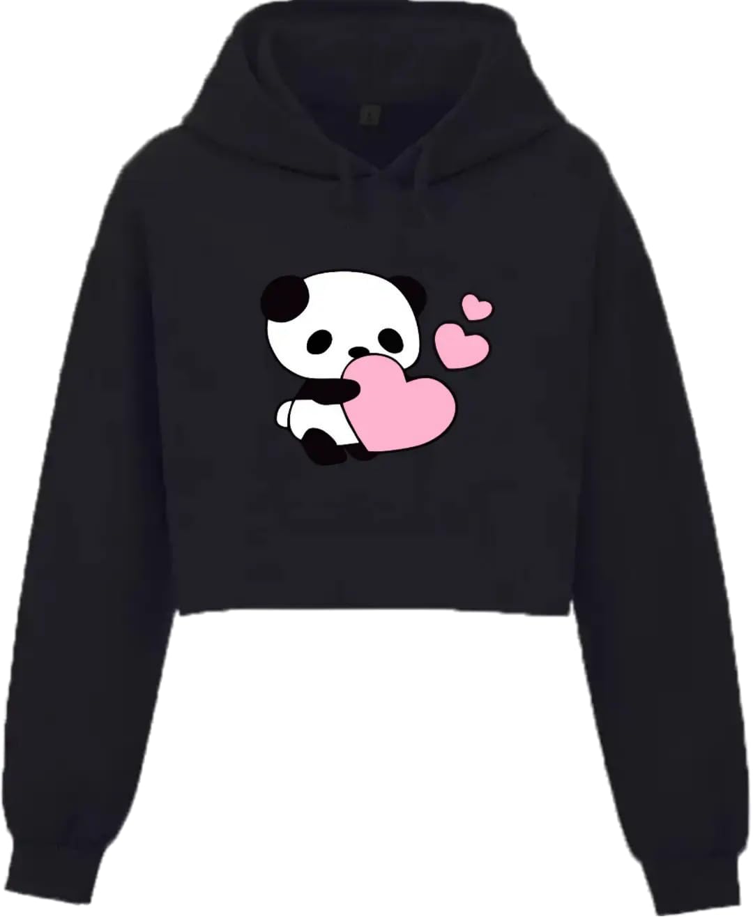tailed beast Tailed BeastLavender Love Panda Women and Girls Crop Hoodie, for Winters-picture-17