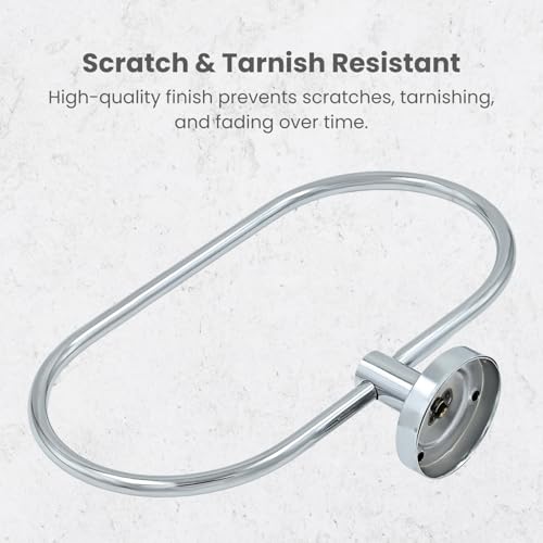 Image of Boniry Stainless Steel Towel Holder & Napkin Holder, Bathroom Accessories - Durable Wall Mounted Towel Hanger for Bathroom, Modern Design Towel Rack for Home (Pack of 1, Rectangular)