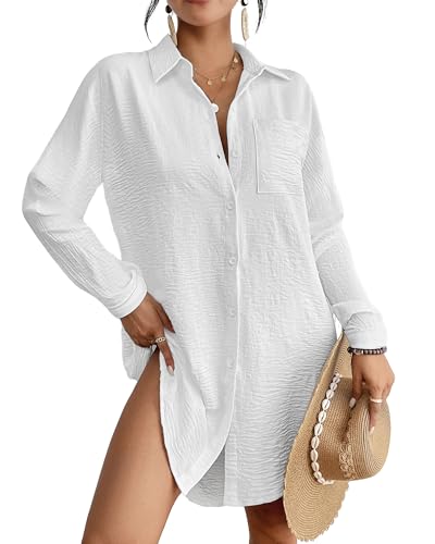 Bsubseach Swimsuit Coverup for Women Button Down Beach Cover Ups