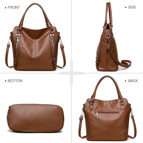 Image of 2E-youth Purses for Women Large Tote Women's Handbag Set Faux Leather Hobo Crossbody Bag 4pcs