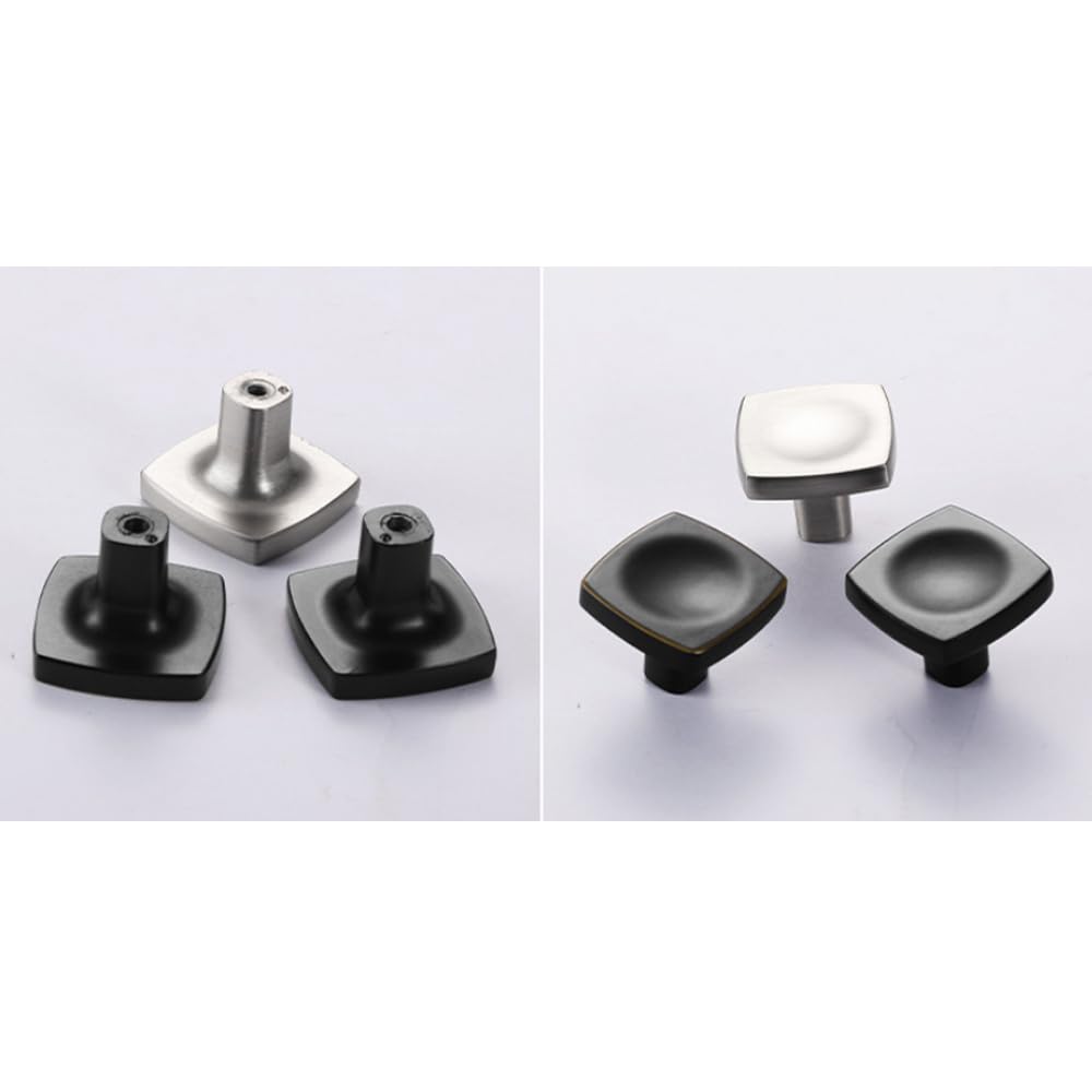 Maniglie per armadi in lega di zinco per mobili, Confezione Da 20 Maniglie for Armadi Multicolori Con Foro Singolo 128mm/96mm(Black Brass,Single Hole)