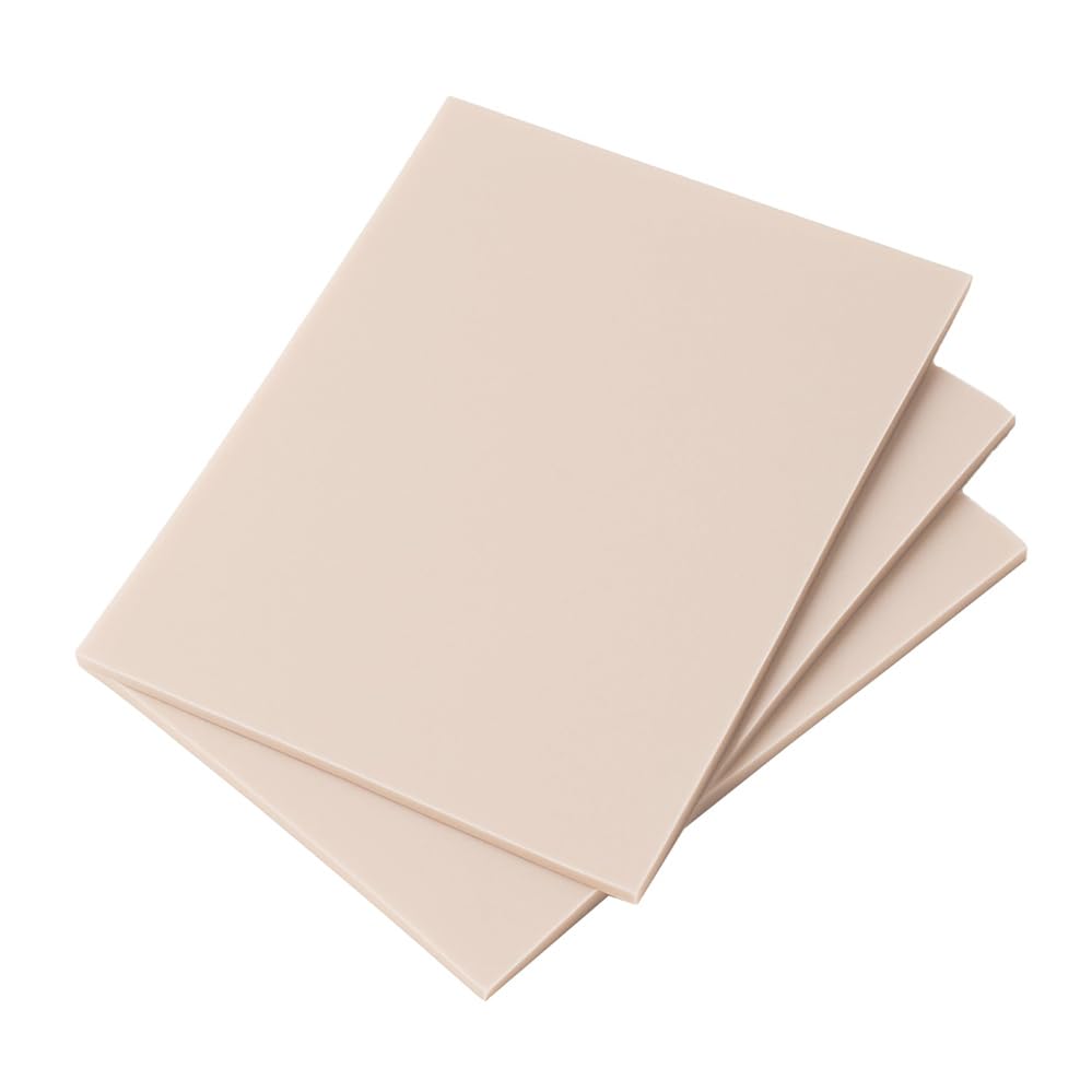 Pack de 3 láminas de silicona para ejercicios de tatuaje de doble cara, tamaño A4, 3 mm de grosor, estirables como la piel real