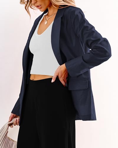 luvamia Blazers for Women Business Casual Dressy Work Fashion Lightweight Spring Summer Linen Unlined 2025 Suit Jackets3
