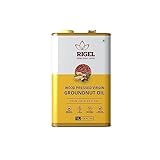 Rigel Spices | Naturally Milled Cold Pressed Peanut Oil in a Eco-Friendly Tin 33.8 fl oz(1L Tin) | No Preservatives