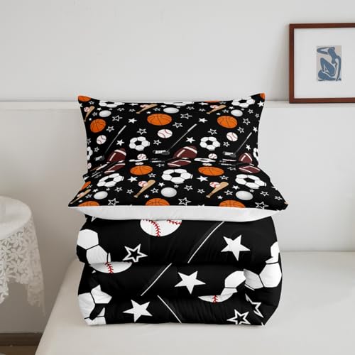 Image of Feelyou Sports Theme Bedding Set King Size for Kids Teens