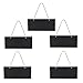 LEORX Ardoise Tableau Noir En Bois Suspendu - 5 pièces