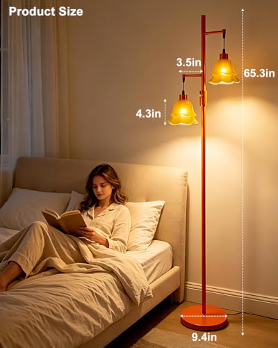 Image of Lightdot Globe Floor Lamp with LED Bulbs Included, Dimmable Floor Lamps,Unique Modern Standing Tall Lamp for Bedroom Living Room /Sofa Beside /Corner Decor-Gold