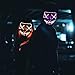 MeiGuiSha LED Halloween Light Up Purge Mask Women,Halloween Scary Cosplay Purge Mask LED for Festival Padrties (Purple)