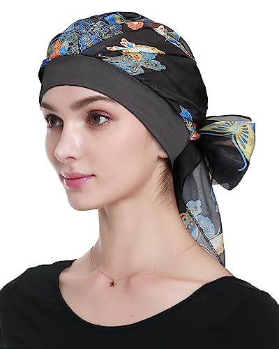 Long Chiffon Scarf Head Coverings Chemo Cap for Women4