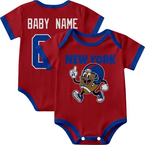 Image of KREDE Baby Clothes Custom Short Sleeves for Baby Boy Gifts | Custom Bodysuit with Number Name Gifts for Baby