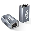 Acoplador Ethernet de 10 Gbps, paquete de 2 extensores Ethernet para cable de red Cat8 Cat7 Cat6 Cat5, acoplador RJ45 hembra a hembra, extensión de larga distancia de 328 pies, carcasa de