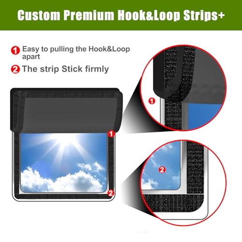Image of RV Skylight Cover, Vent Cover for Roof16 (L) x 16 inch (W), RV Window Blackout with UV Protection and Foldable Magnet Design, Waterproof Fabric, Reflective