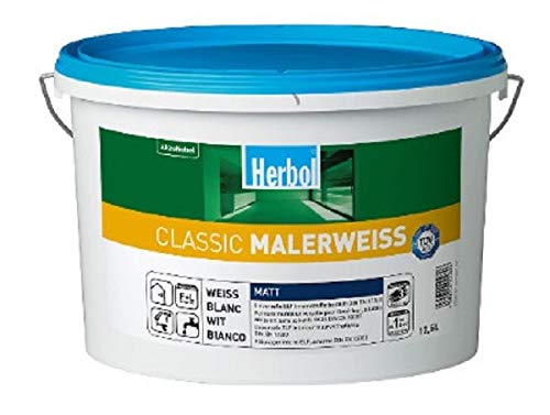 Preisvergleich Produktbild Herbol Classic Malerweiss, DU1 Weiß matt 12,5 L