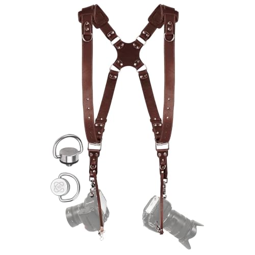 C Coiro Dual Leather Camera Harness