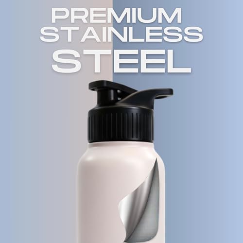 Image of Speedex Stainless Steel Metal Water Bottle 1 Ltr 1000 ml, BIS Approved, Leak Proof Sipper Cap Bottle for Office, School, Gym, Travel, Daily Use for Men, Women, Kids, Adults, Pink Blue, Set of 2