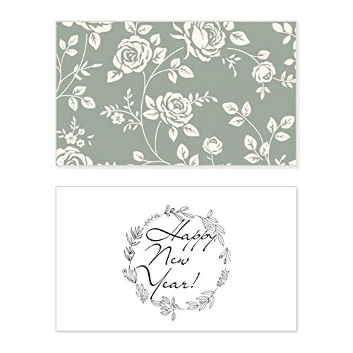 Tarjeta de Año Nuevo con diseño de rosa para decorar tu mesa y felicitar