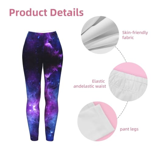 Leggings de compresión suaves Galaxy con estampado galaxia de mujer 6