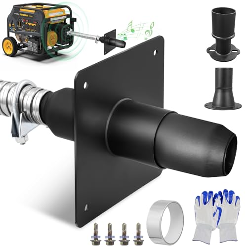 Image of Generator Exhaust Extension Silencer Kit,with Two Universal Adapters Compatible Most Portable Generators wiht ALL-IN-ONE KIT, Reduces Noise by 60%,Compatible with All Portable Generators