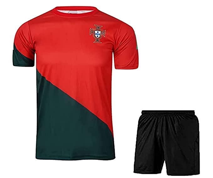 Image of Messi 10 Football Jersey 2022 /23 with Black Shorts (Boys & Kids)