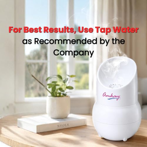 Image of Amkay Steam Vaporizer Pro | Facial Steamer, Steam Inhaler & Vaporizer for Cold, Cough, Congestion Relief & Skincare | Portable & Easy to Use