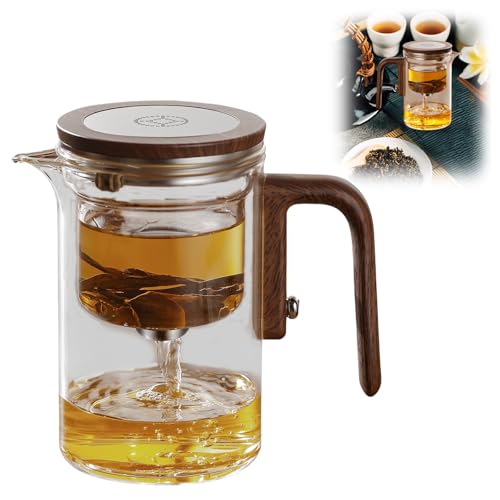 Enchanti Tea Pot, Witchcraft Magical Enchanted Glass Teapot with Strainer, Magnetic Filtration Pot with Handle, for Home, Gifting, Outdoor and Office (600ml 1Pcs)