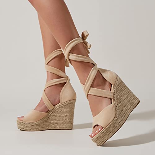 Sandales mode chaussures dames compensées de couleur kaki en taille 39