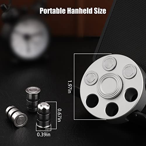 Metal Fidget Spinner Toy for Adults Kids Cool Alloy Hand Finger Spinner Cube Toy for Stress Relief Anti Anxiety Spinning Toys Gifts for Christmas Halloween Stocking Suffer Classroom Prizes(Sliver) - Image 2