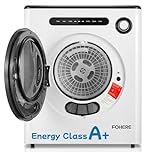 4KG Vented Tumble Dryer, 1200W Compact Smart Dryer, 6 Drying Modes, Double Temperature Control Protection, with Child Lock and Timer, with Child Lock, Crease Guard, for Apt, Home, Dorm, RVs, White