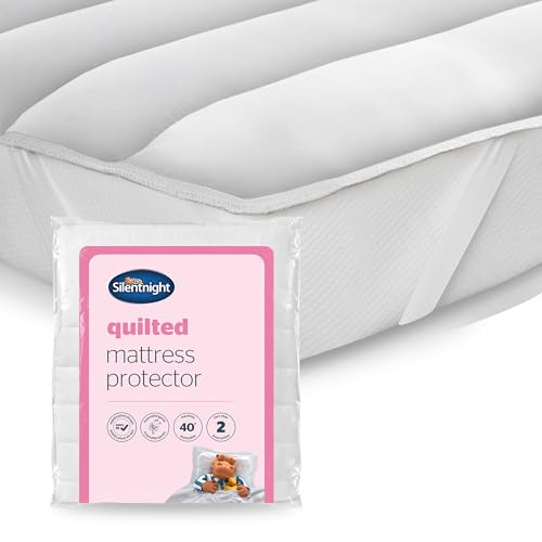 Silentnight Quilted Mattress Protector – Premium Luxury Soft Cosy Mattress Cover Protector Pad with Extra Deep Fit Elasticated Straps – Hypoallergenic, Super Soft and Machine Washable - Super King