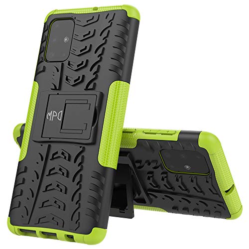 Funda para móvil Samsung Galaxy M52 5G con Soporte Protección 360 Grados 2 en 1 Carcasa Dura Resistente Antigolpes Protectora Heavy Duty Rugged Armor Case (Samsung Galaxy M52 5G, Verde)