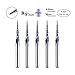 SpeTool 5Pcs Tapered Ball Nose Carving End Mill 1/8 inch Shank 0.25MM Radius (0.5MM Diameter) Tips 3D Woodworking Tool CNC Router Bits