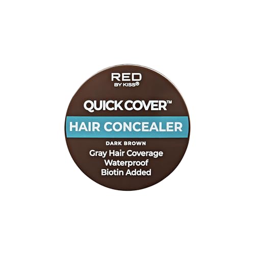 Red by Kiss Corretivo de cabelo Quick Cover, retoque temporário da raiz, ampla cobertura cinza, leve