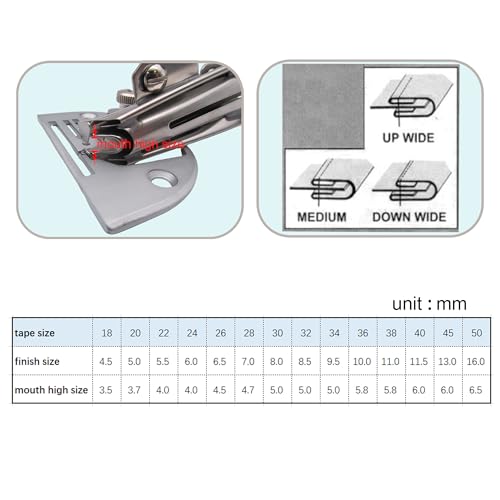 Set Doble Plegador Ajustable 38mm para Máquinas de Coser miniatura 2